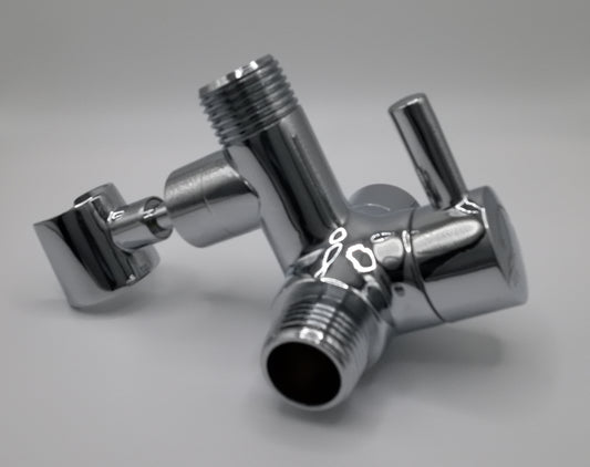 AS Shower head 3-Way Valve Diverter - Chrome Finish