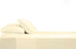 100% Bamboo Luxury Sheet in Cream Fitted on a Bed