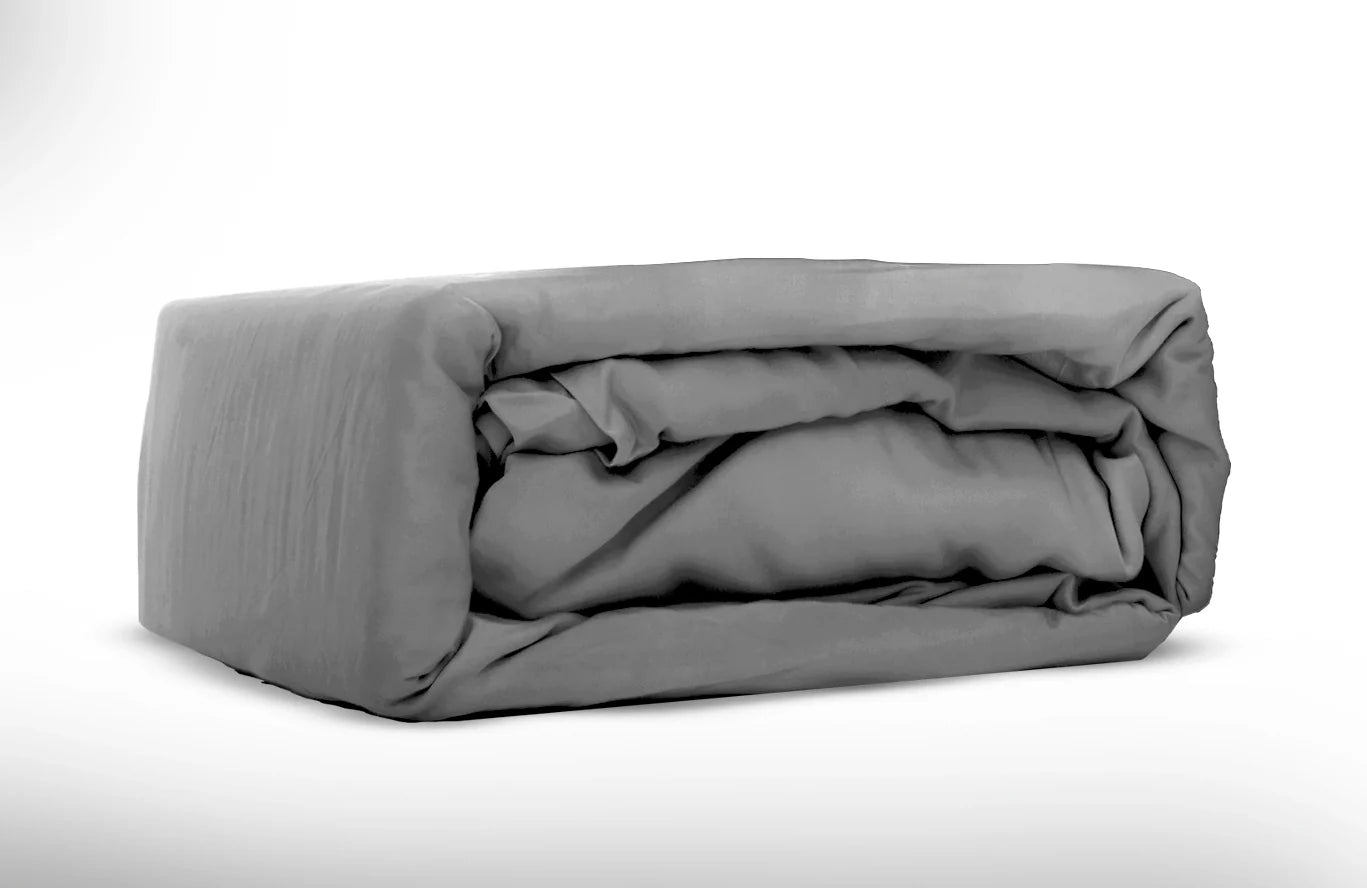 Blended Bamboo 2000 Classic Sheet Set in Grey-Folded 