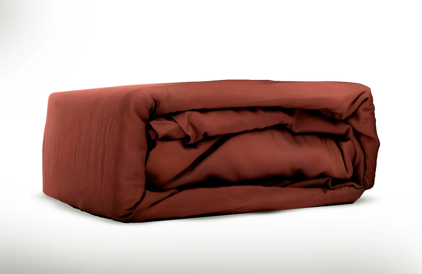Blended Bamboo 2000 Classic Sheet Set in Maroon-Folded 
